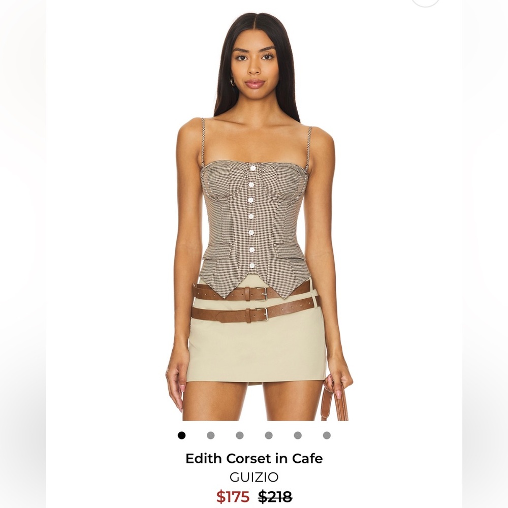 Danielle Guizio Edith Corset in Cafe